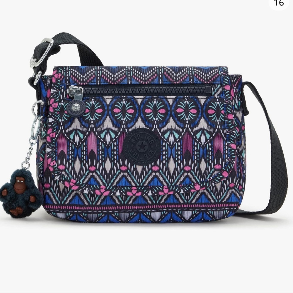 NWT Kipling Sabian Crossbody Nylon Printed Bag Purse Glorious Day
